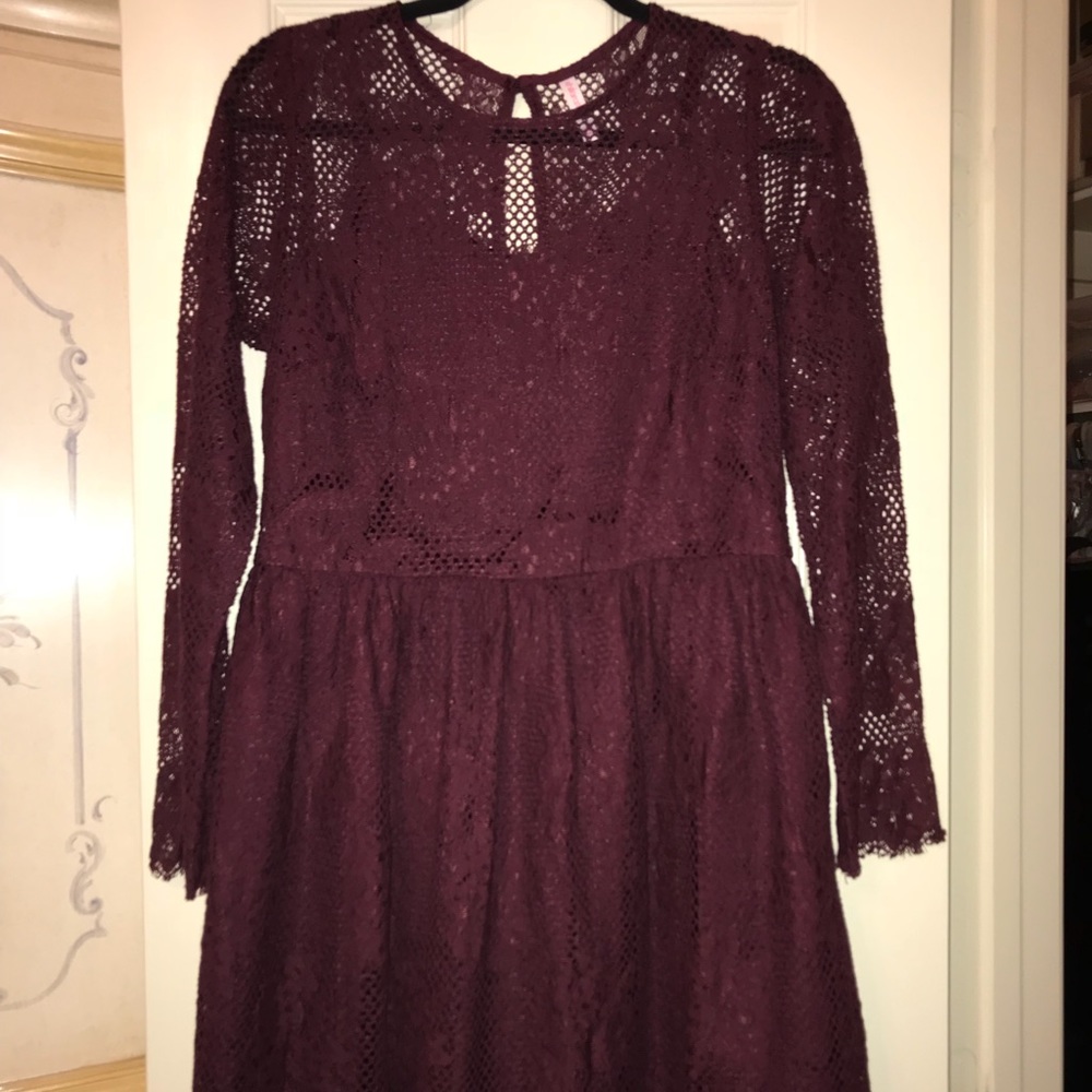 Lace Maroon Dress